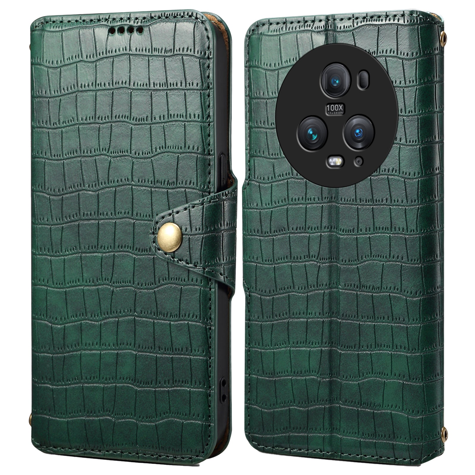 For Honor Magic5 Pro Leather Case Crocodile Texture Stand Cell Phone Cover For Honor Magic5 Pro Leather Case Crocodile Texture Stand Cell Phone Cover